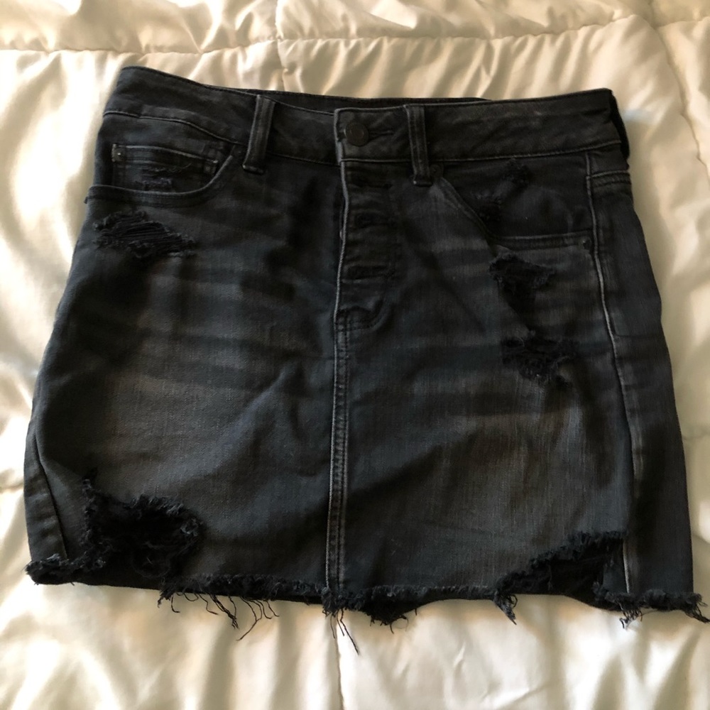 American Eagle Black Denim Skirt